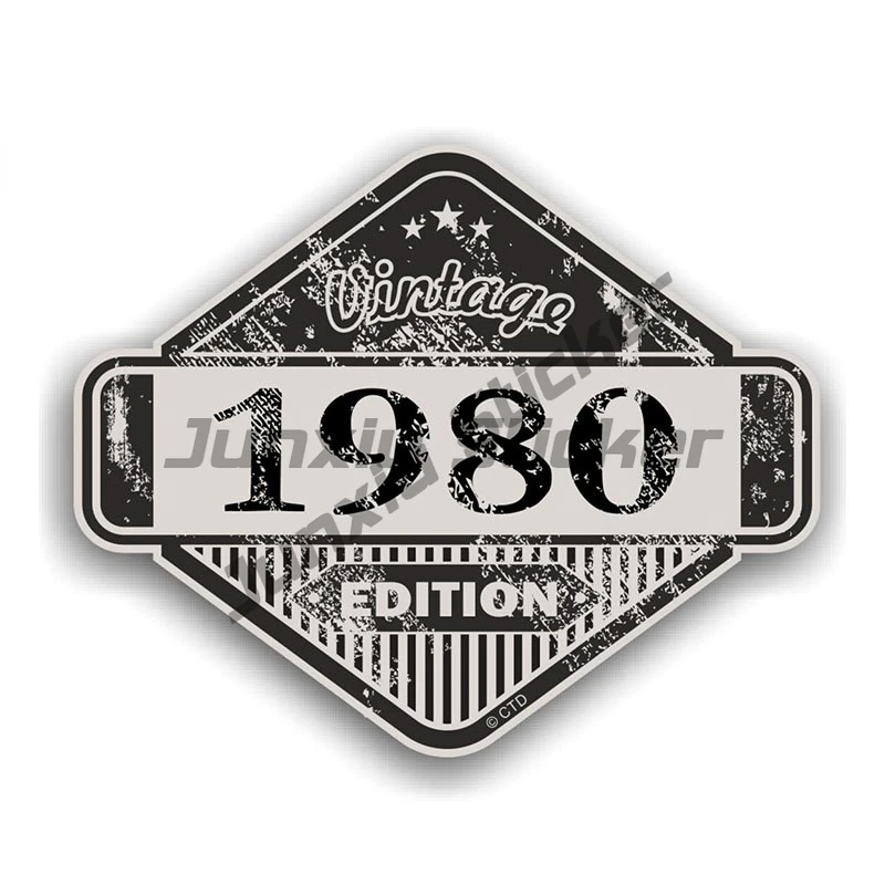 ملصق فينيل طراز عتيق ماركة صدئ باتينا ، ملصق مائي لخوذة السيارة ، الثلاجة ، النافذة ، المصد ، الكمبيوتر المحمول ، الجذع ، السنة 1970