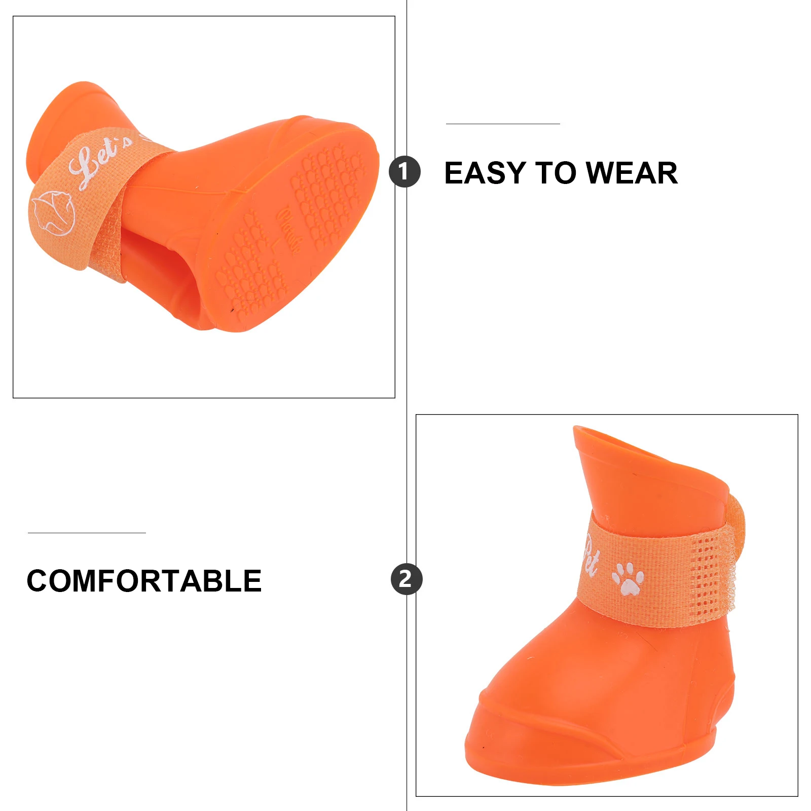 

Pet Shoes PVC Material Non-Toxic Flexible Rainproof Waterproof Anti-Skid Puppy Dog Boot Rubber Shoe Deck Beach Wooden Floor