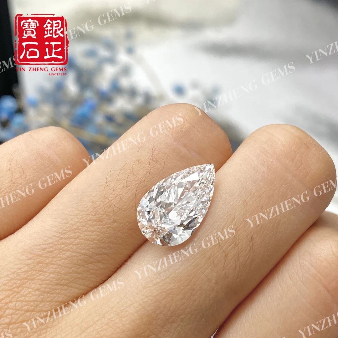 YinZheng 2.0-2.99ct Pear-Shaped Lab Grown Diamond F Color VVS2 EX EX With IGI Certified CVD Lab Diamond for Jewelry