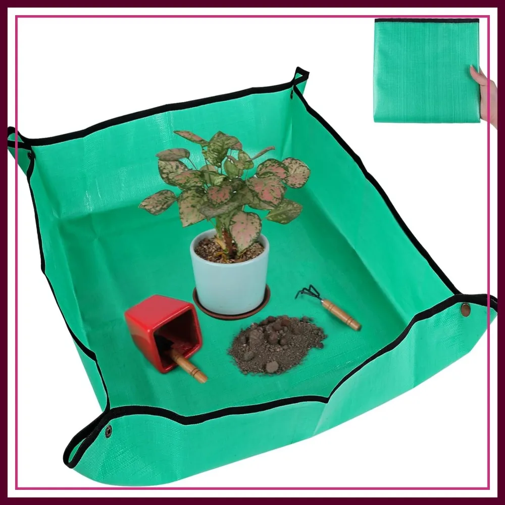 

Waterproof Plant Repotting Mat for Indoor Gardening, 26.8"x26.8" - Ideal for Succulents, Cactus, Orchid Pots