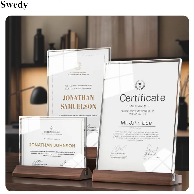 A6 10x15cm Double Sided Acrylic Sign Holder Display Stand Price Label Table Menu Flyer Paper Holder Photo Picture Poster Frame