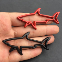 Car 3D Metal Sticker Fish Shark Emblem Badge Decals Automobile Motorcycle Fuel Cap Styling Decoration Logo Car Accessories