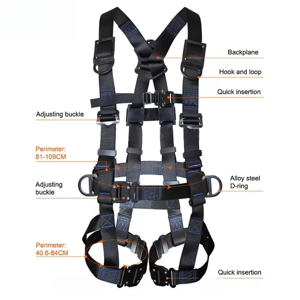 

Five-point High Altitude Work Safety Harness Full Body Safety Belt Outdoor Rock Climbing Training Construction Protect Equipment