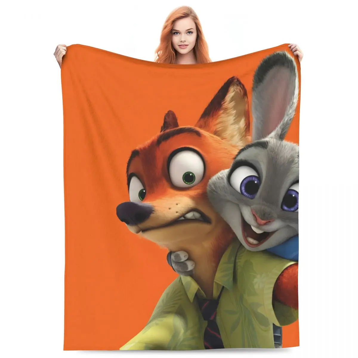 Zootopia Judy Nick Flannel Blanket Super Warm Throw Blanket for Home Decor Travel Office Novelty Bedspread Sofa Bed Cover