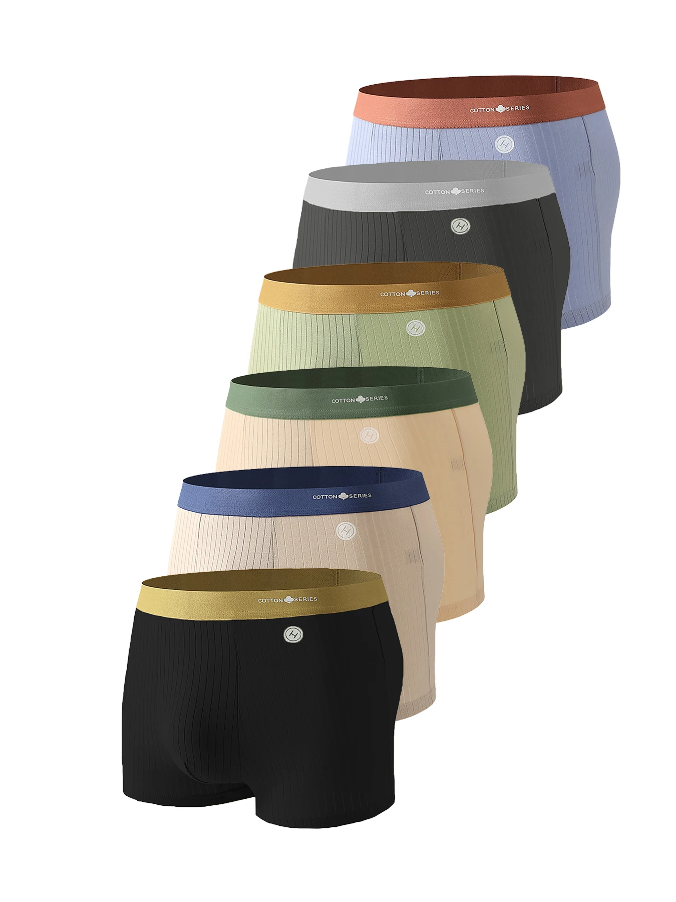 

Новое мужское нижнее белье разных цветов, 6 шт., удобное, дышащее, повседневное и молодежное, соответствующее цвету.