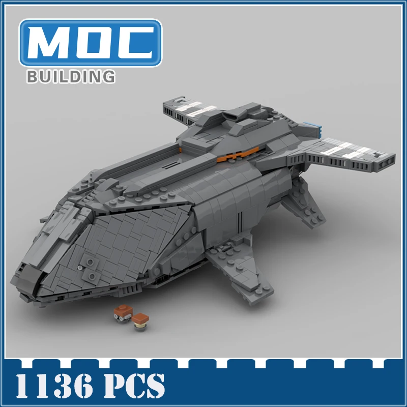 

MOC Building Blocks Star Movie Imperial High-tech Dropship Transport Military Weapon Model Toys Gift