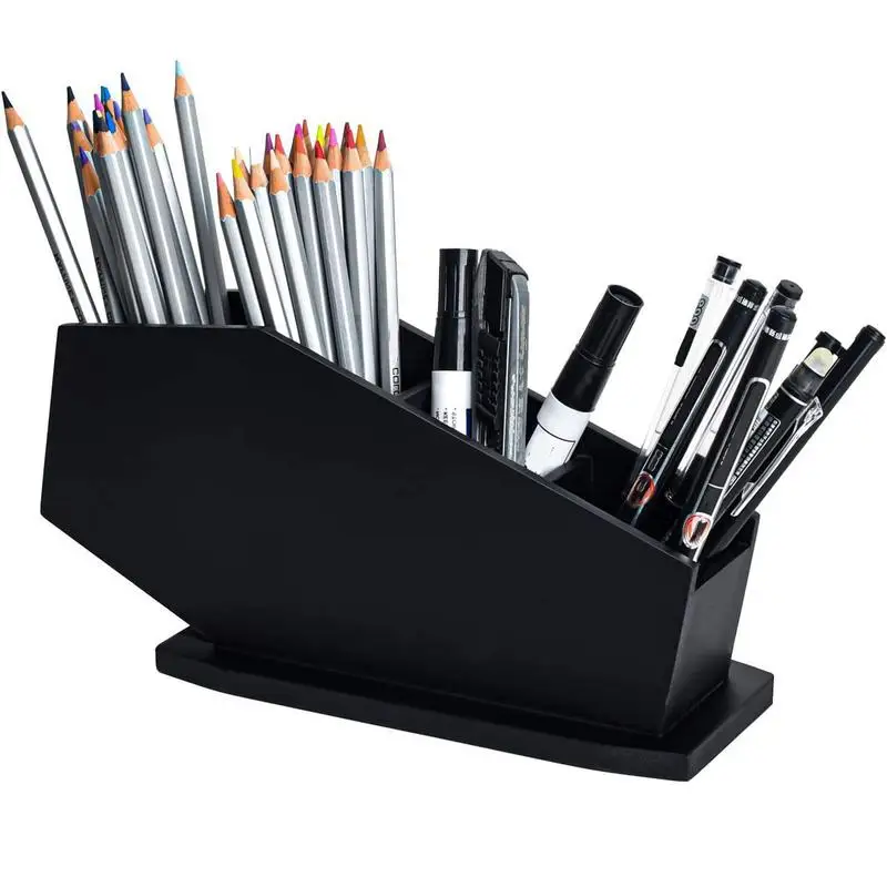 

Brush Holder Makeup Organizer Coffin Wooden Makeup Holder Brush Organizer Practical Cosmetic Storage Spooky Compartment Pen
