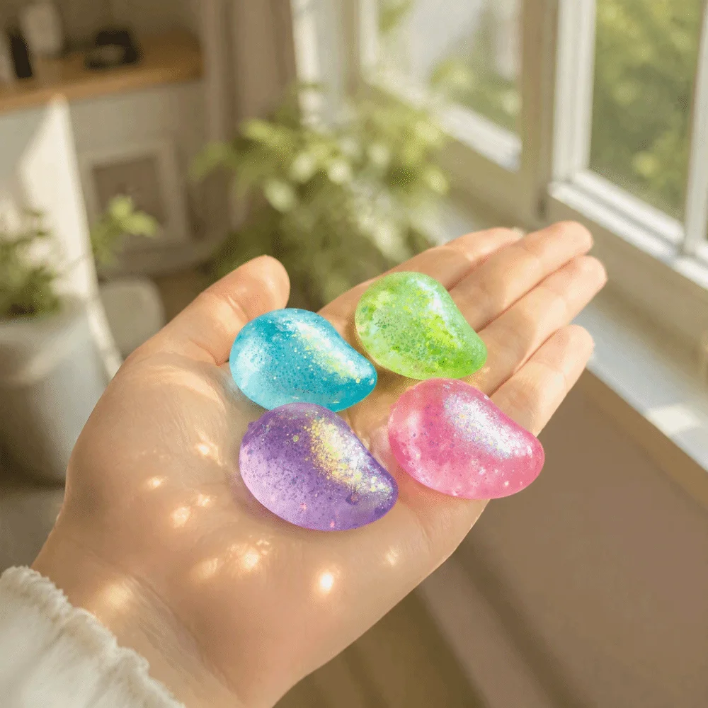 Sensory Slow Rising Mango Squishy Soft Silicone Transparent Mango Squeezing Slow Rebound Cute Mango Pinching
