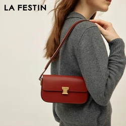 LA FESTIN Original Brand New Shoulder Crossbody Bag Handbag Women Leather Bag Small Square Bag Ladies Designer Fashion Bags