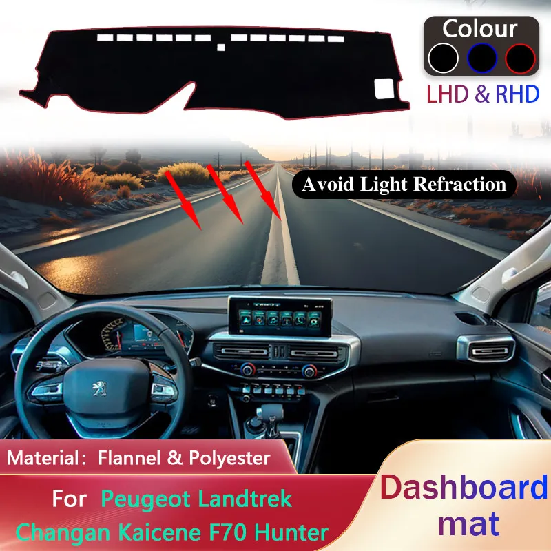 

Dashboard Pad for Peugeot Landtrek Changan Kaicene F70 Hunter 2020~2025 Liner Mat Sunshade Pad Dashmat Carpet Cover Accessoriea