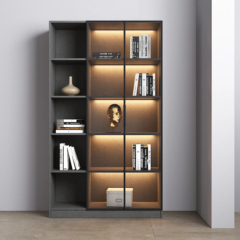 Corner cabinet wall corner cabinet living room sofa sideboard bookshelf office bedroom light luxury glass triangle corner cabine