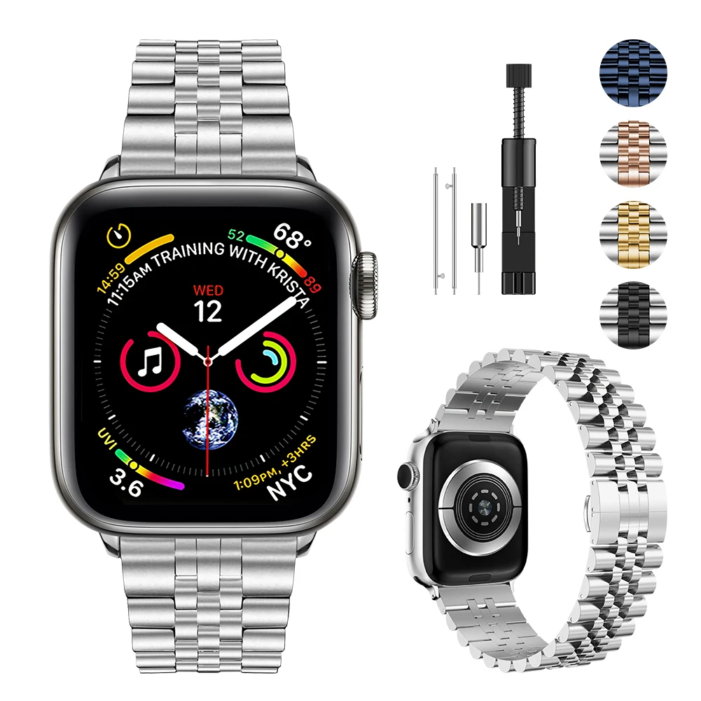 Metal Strap For Apple Watch Ultra 3/2/1 49mm S12 11 10 42mm 46mm Bracelet Wristband iWatch 9 8 7 6 5 4 45mm 41mm 44mm 40mm Band