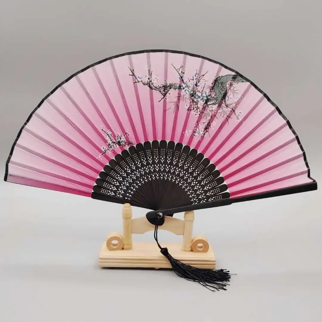 

Wholesale 100pcs/lot Floral Pattern Bamboo Folding Fan Wedding Decor Deco Mariage Decoration Fiestas