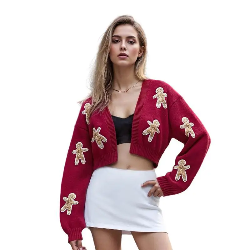 

Cookie Man Knit Sweater Women's Fashion Cross-Border Knitted Sweater Spring 2026 Other Details Other Fabric Female Gender