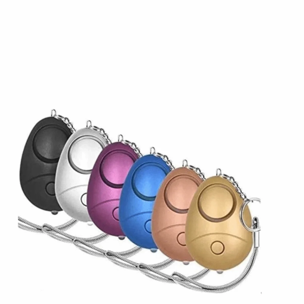 Anti-loss Loud Siren Personal Alarm Egg-shaped LED Flashlight Emergency Alarm 130dB Sound Security Protection Lone Workers