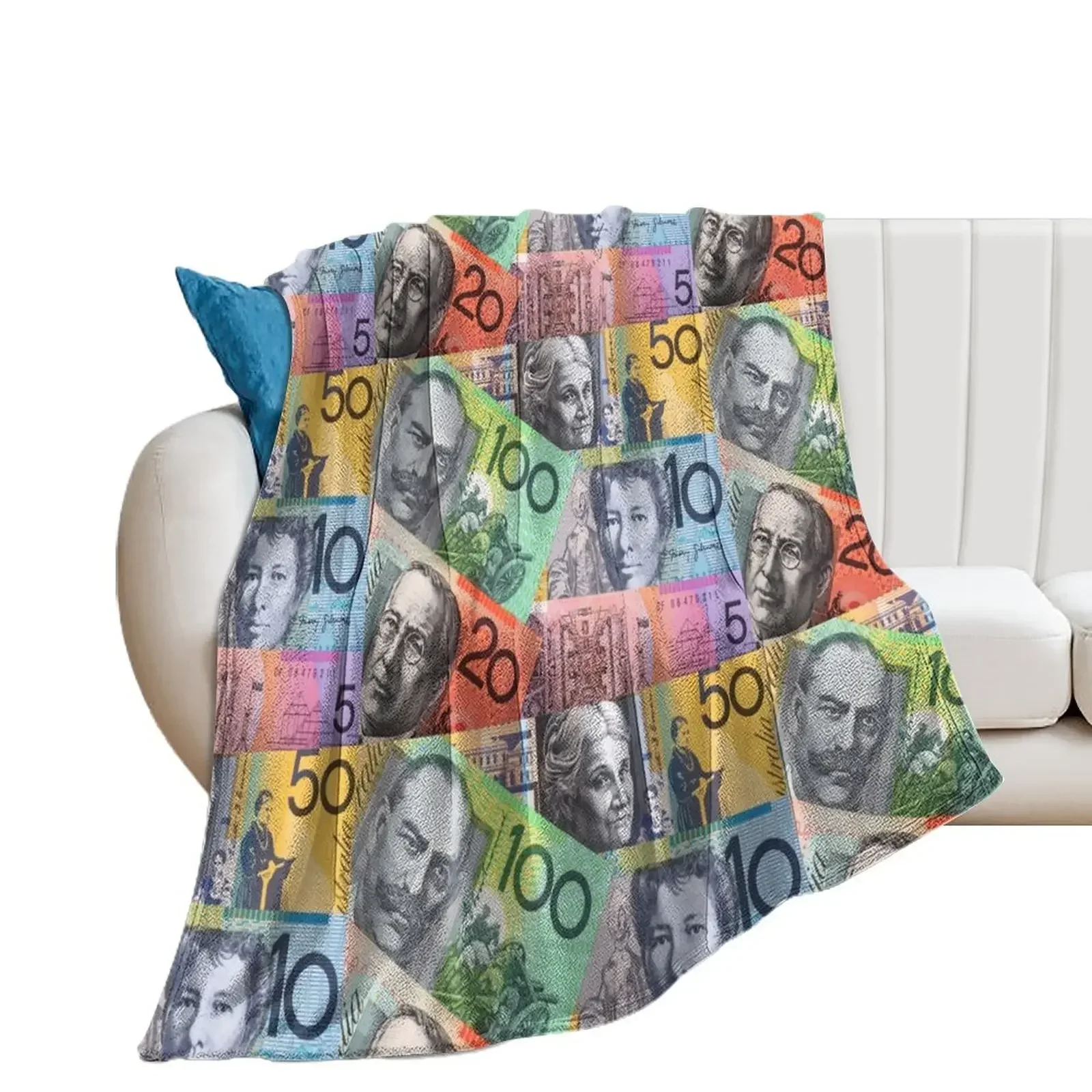 Australian Dollars Throw Blanket Soft Big For Decorative Sofa Retros Extra Large Throw Blankets