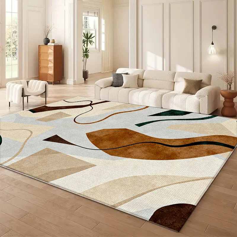 VIKAMA Simple Luxury Crystal Carpet Home Living Room Bedroom Sofa Coffee Table Rug and Home Anti-Slip Floor Mat Decoration