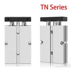 Double Rod TN Type Double Pneumatic Cylinde Bore 10/16/20/25/32mm Aluminum Alloy Stroke 30 35 40 45 50 60 70 75mm Air Cylinder