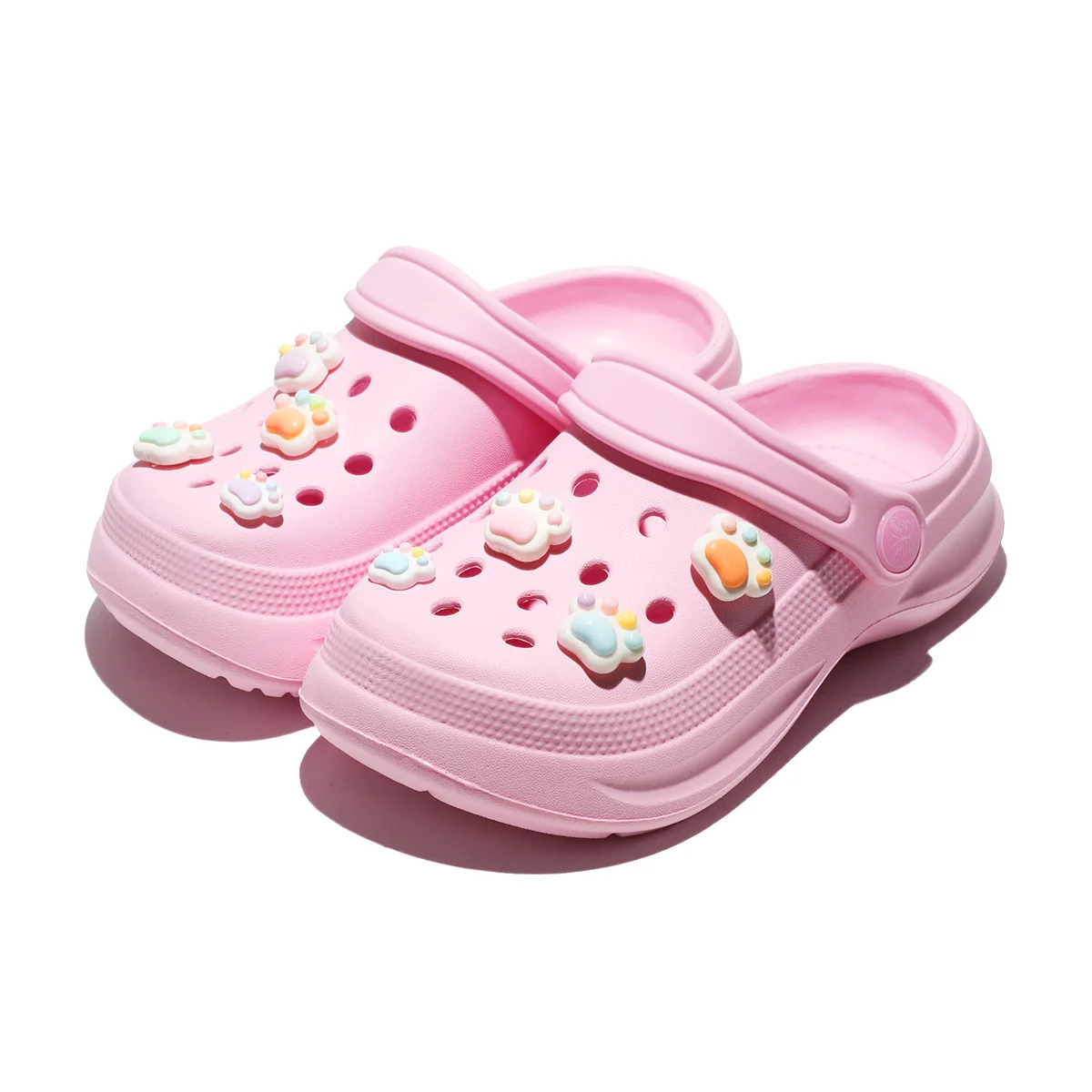 

Kids Slip-On Clogs and Mules, Breathable, Waterproof, EVA Garden Shoes with Decorative Chain for Beach and Everyday Wear 168