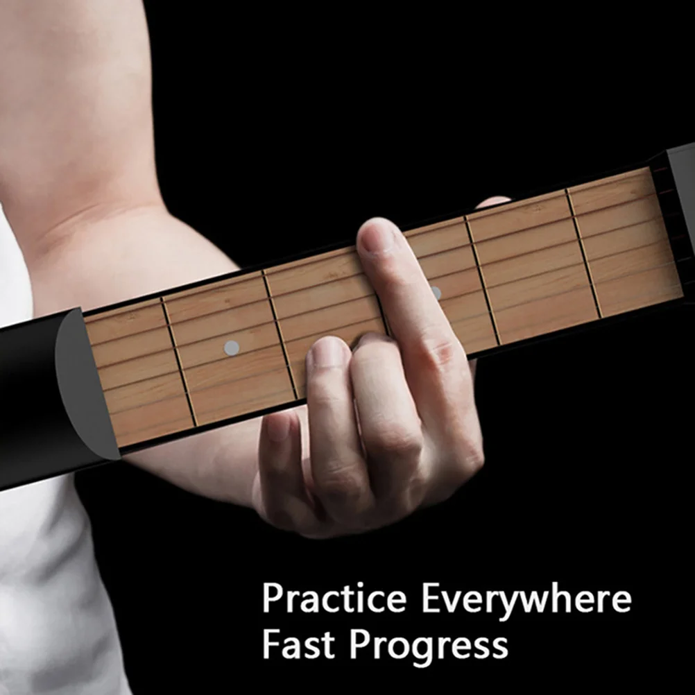 

1Pcs 6 Strings Pocket Guitar Trainer Portable Mini Finger Practice Tool Guitar Muscle Memory Enhancer for Training