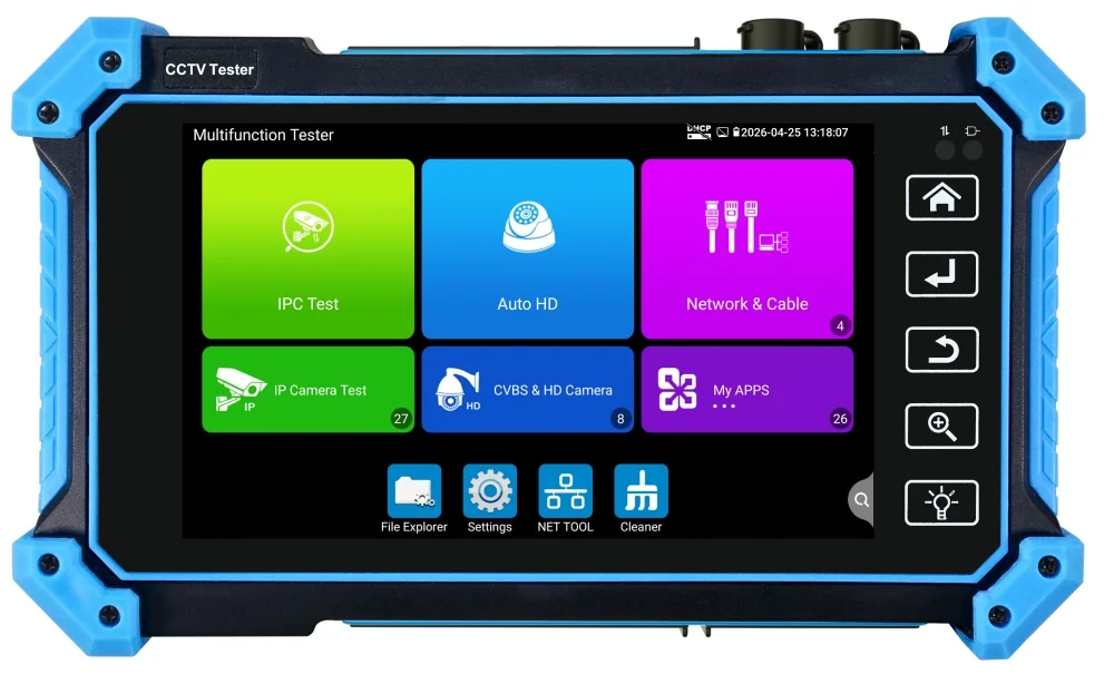 

IPC-5200C Plus 5.4 Inch All-in-one 8MP TVI/CVI/AHD/SDI/8K IP/CVBS/HDMI-compatible/VGA Input CCTV Tester