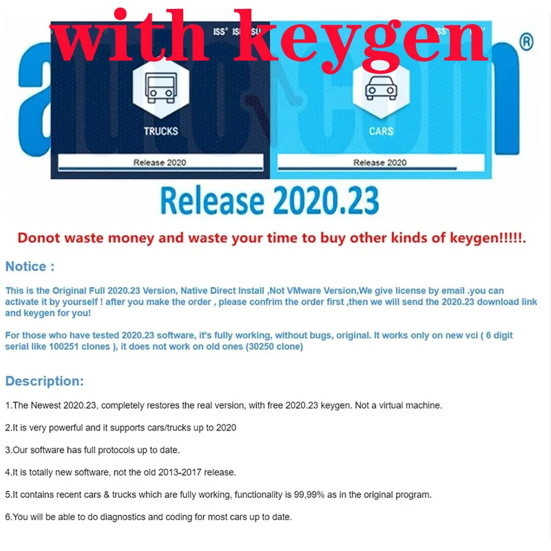 2020.23 Autocomss With Keygen Car Truck  Diagnostic Softwares Newest TCS PRO VCI obd2 scanner Diagnostic Tool Delphis Ds150e