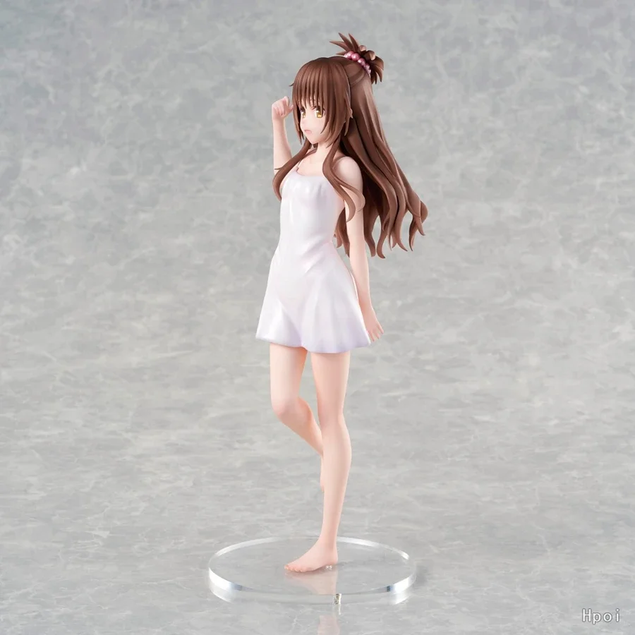 Anime Figure To Love-Ru Darkness White Dress Yuuki Mikan Action Figure Sexy Girl Figurine PVC Collection Model Doll Toys