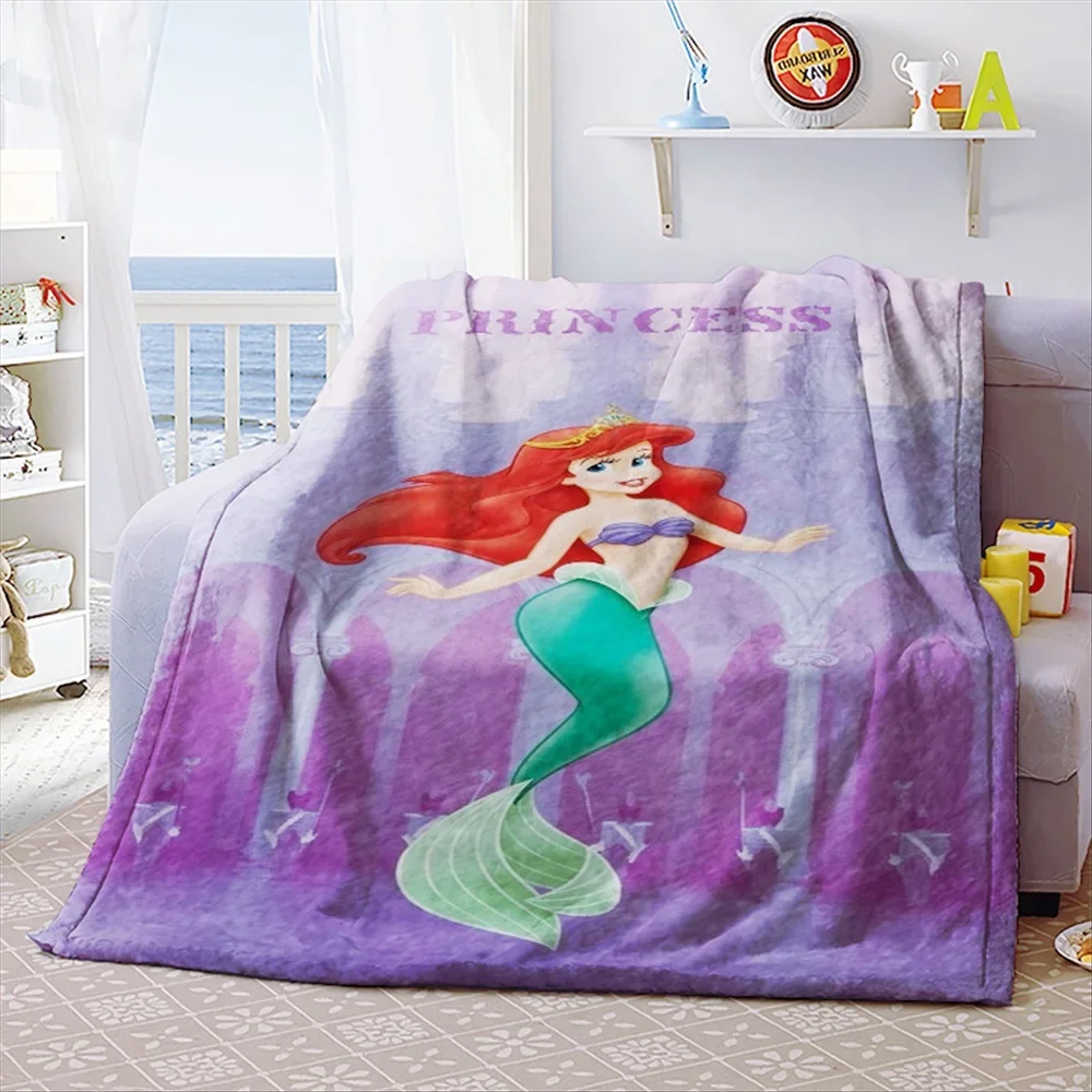 Mermaid Princess Ariel Home Textile Coral Fleece Throw Blankets Good Quality Flatsheet Bedding for Baby Kids Girls Gifts