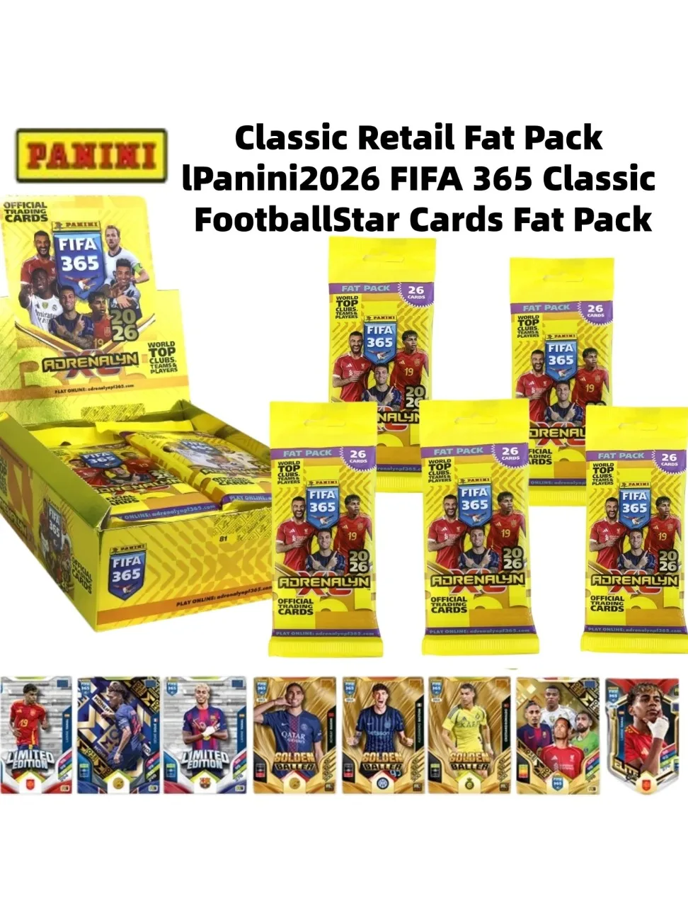 2026 Exclusieve Collectie Voetbalkaarten Limited Edition FIFA 365 Trading Card met Sterrenspelers Panini Adrenalyn XL Voetbal Cadeau - afbeelding 2