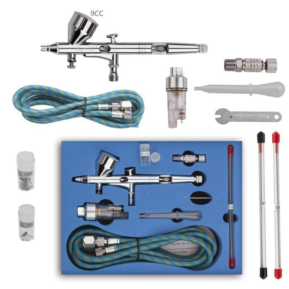 

180 K Airbrush Set Painting Kit Model Nail Kits Portable Compressor Mini Manicure