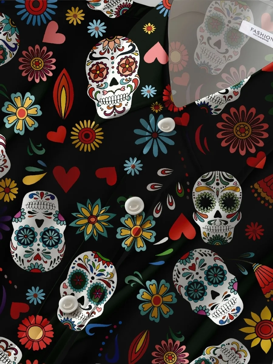 هاواي فلاور ort Sve شاطئ كاجوال irt للرجال والنساء صيفي عصري هيب هوب فضفاض مناسب من ألياف البوليستر بدون كي...