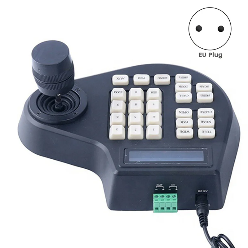 Mini contrôleur de clavier de vidéosurveillance coaxial 3D, LCD 1.5, NORJoystick RS485, PTZ Speed E Camera, prompt ket pour Pelco, SAMSUNG, EU Plug, Bathroom T
