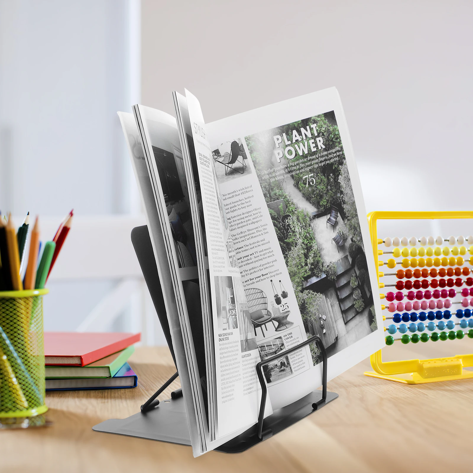 

Adjustable Metal Book Stand Rack for Reading Learning Students Kids Desktop Organizer Stand Scratch-Resistant for Books
