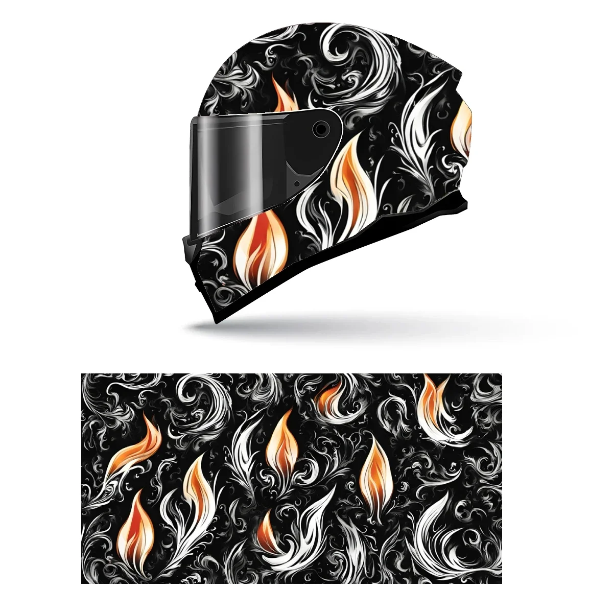 

Племенная графика, полная наклейка на шлем, мотоциклетный шлем, гоночная графическая наклейка, виниловая пленка, декоративная наклейка на шлем