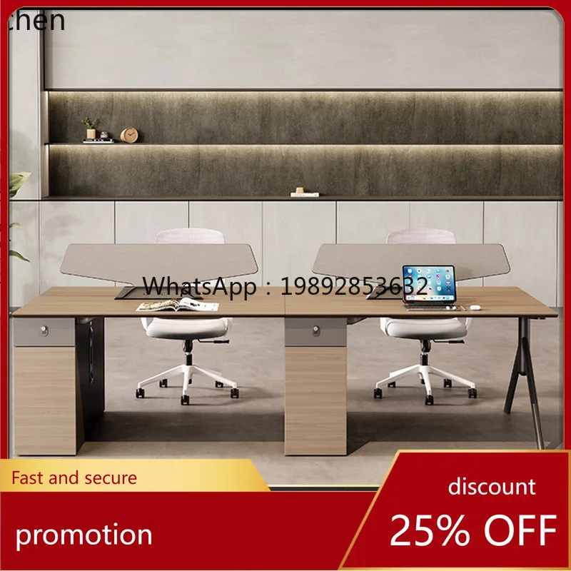 

HT Staff Desk Workstation Light Luxury Employee Desk Simple Modern Office