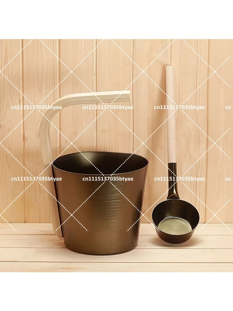 Anodizing  5L  Sauna Bucket and Ladles Sauna Room  High Quality Sauna Accessories