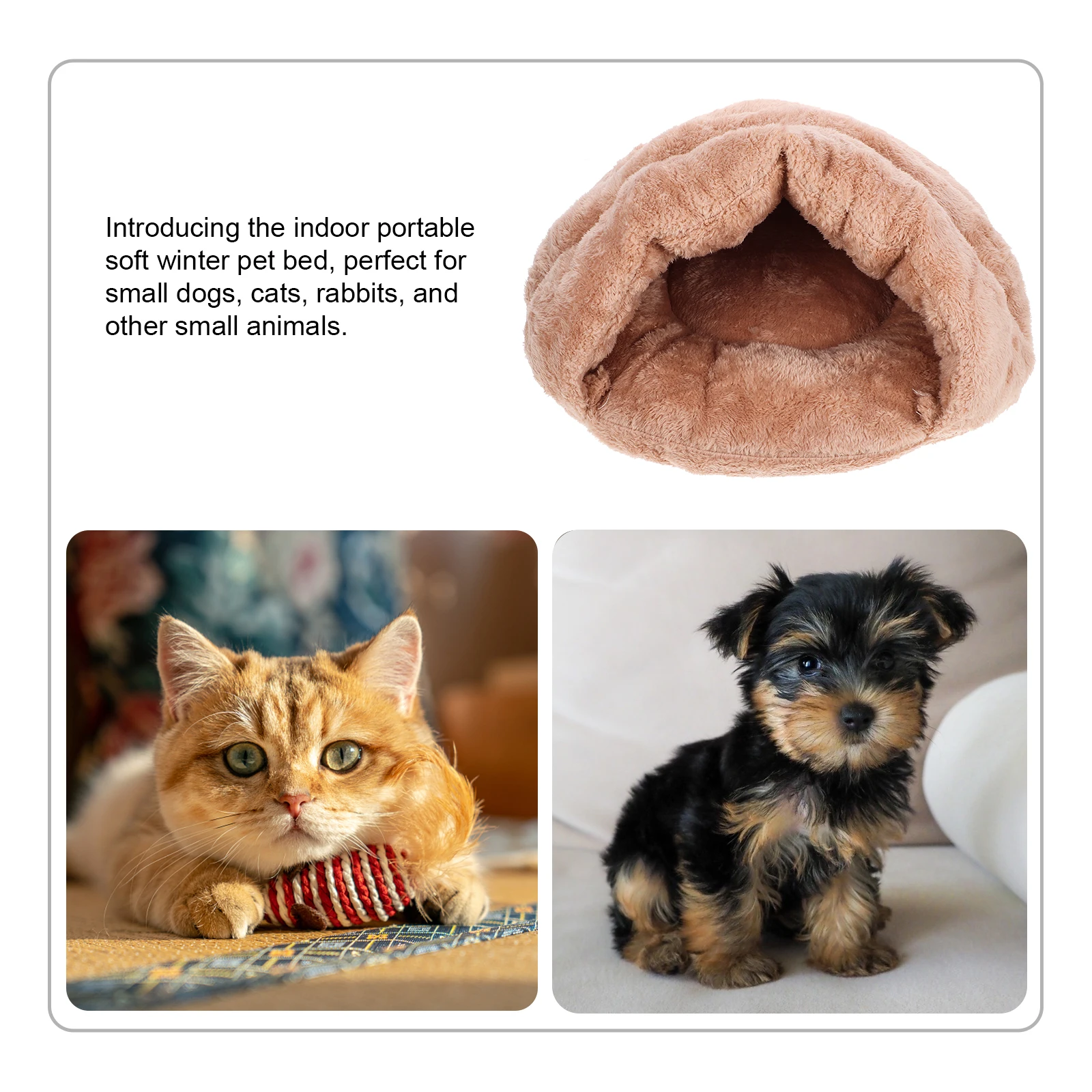 

Portable Cat Nest For Indoor Cats Warm Soft Small Bed Comfortable Kitten Sleeping House Cozy Cat Hut Pet Beds Nest Winter Small