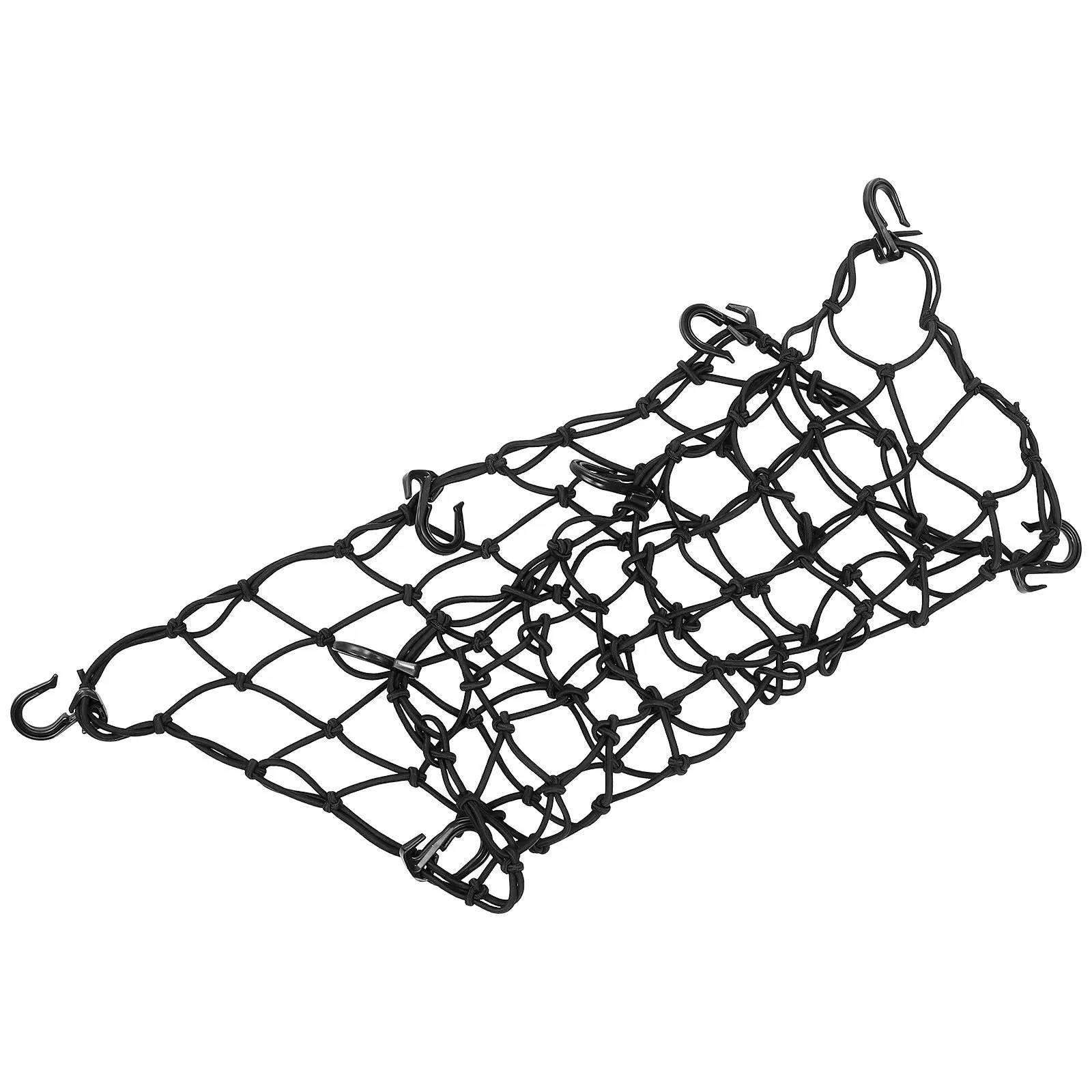 1Set Heavy Duty Stretchable Car Cargo Net Elastic Mesh Organizer for Backseat Rear Trunk Motorcycle Tank Luggage Net
