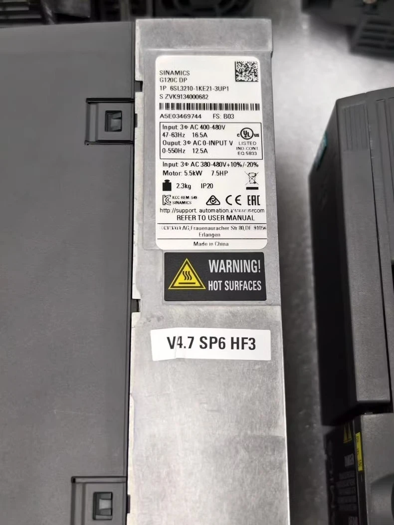 Used 6SL3210-1KE21-3UP1 For SIEMENS G120C 6SL3210-1KE21-3UP1 Inverter Drive