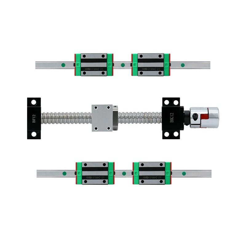 HGR15 Square Linear Guides Rail 2set HGR15+ Block HGH15CA +SFU1605/ SFU1610 Ball Screw + BK12BF12 CNC Linear Actuator IN Stock