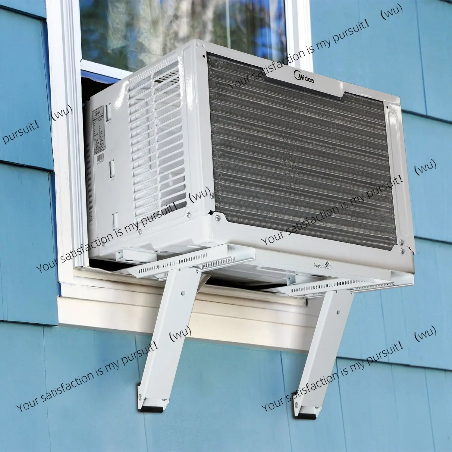 Air Conditioner Bracket - No Tools or Drilling Required - Heavy Duty Steel Holds 200 Pounds - Fits 19.25Hx17.25L Window