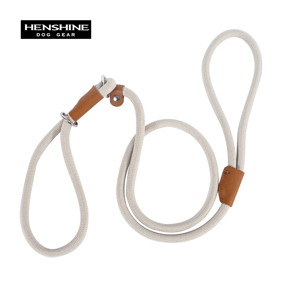 Bequemes langlebiges Nylon-Rutsch seil bestes Hunde leinen halsband verstellbare Gleit verschluss schlaufe mittlere bis große Leine für Hunde haustiere – Detail 12
