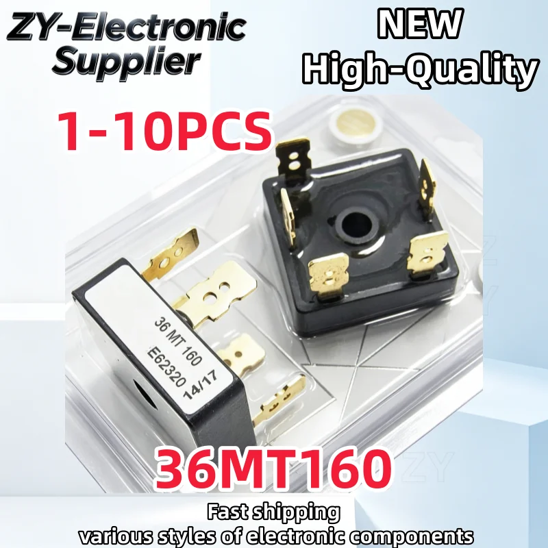 1-5-10Uds New Original 36MT160 36MT160A 36A 1600V Three-Phase Rectifier Bridge Gold Pin In Stock