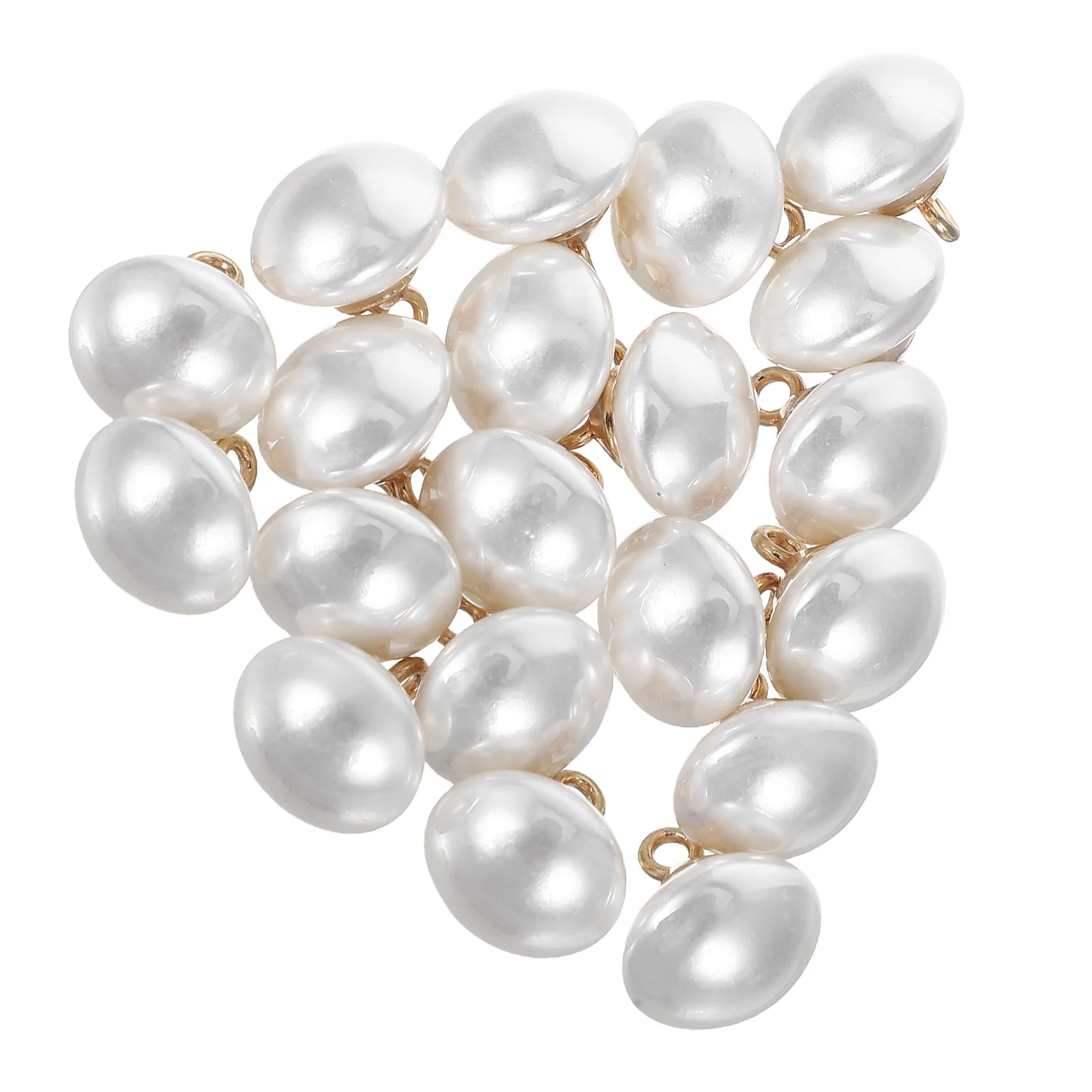 

20Pcs Faux Pearl Buttons Half Dome Metal Shank for Sewing Dress Coat Blouse Wedding DIY Craft Supplies Faux Pearl Buttons