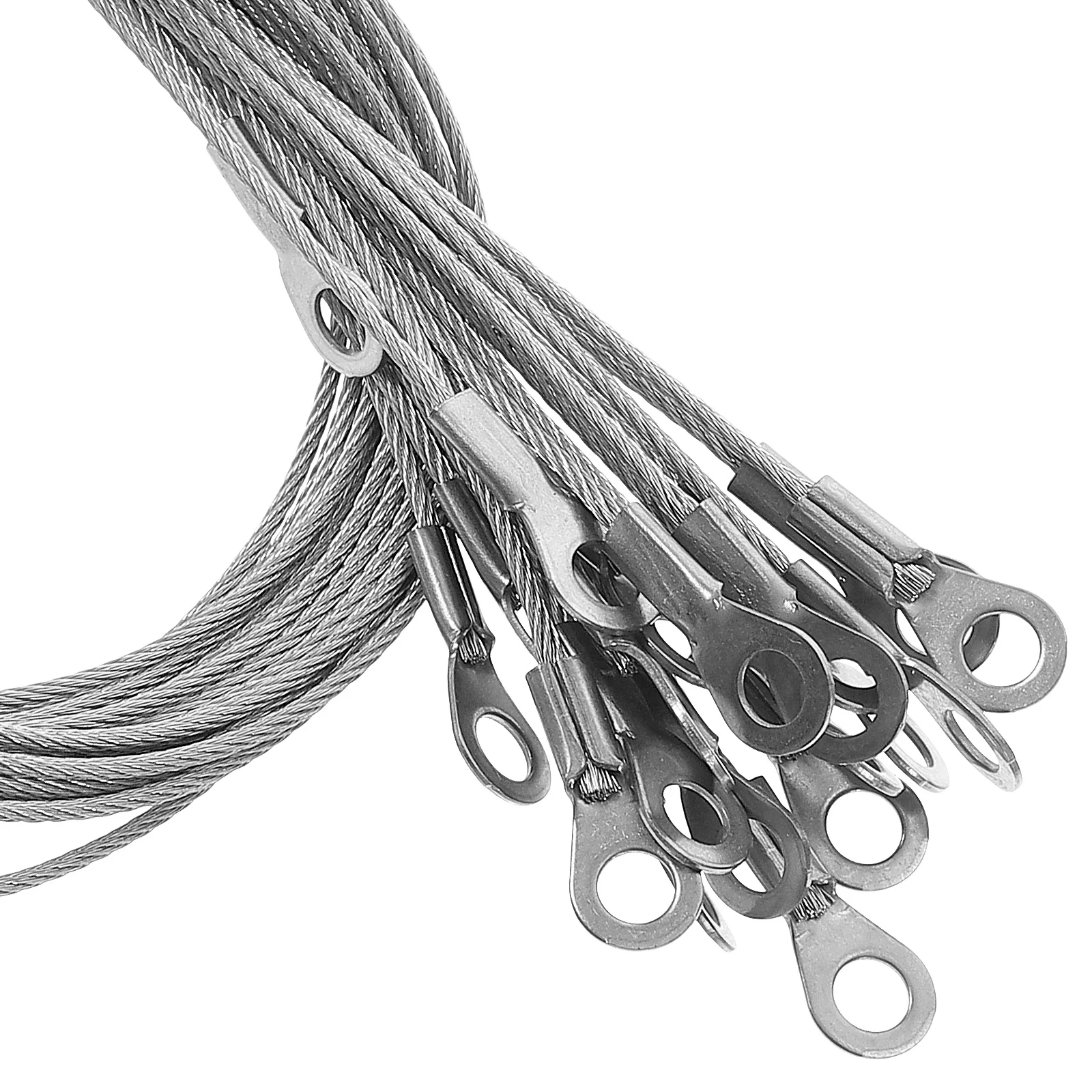 

20pcs Anti-Fall Stainless Steel Cable Tether For Picture Hanging Heavy Duty Indoor Outdoor Use Lanyard Safety Rope Decor