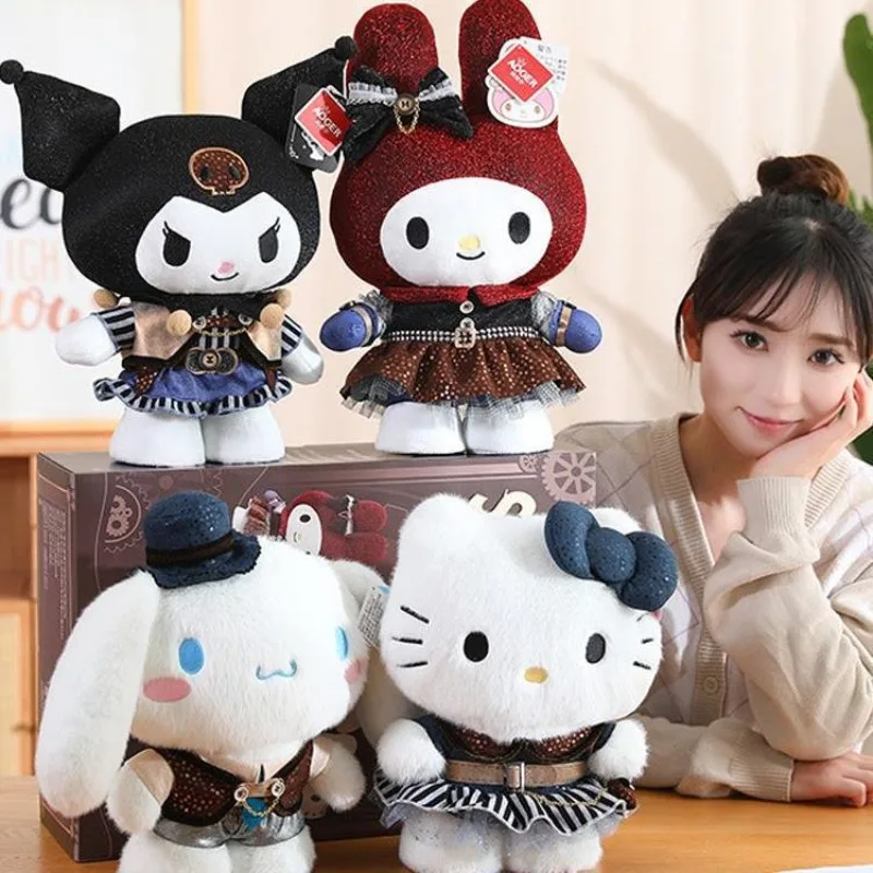 

Sanrio Kuromi My Melody Cinnamoroll Hello Kitty Steampunk Series Stuffed Animal Toys Plushier Plush Dolls Kid Birthday Xmas Gift