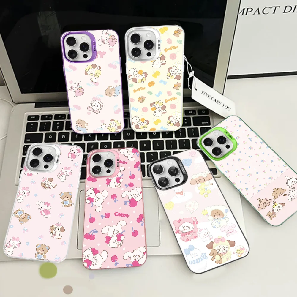 Japanese Cartoon Animals M-Mikko Phone Case For iPhone 16 15 14 13 12 11 ProMax X XR XSMAX 8 7 Plus Matte Shockproof Back Cover