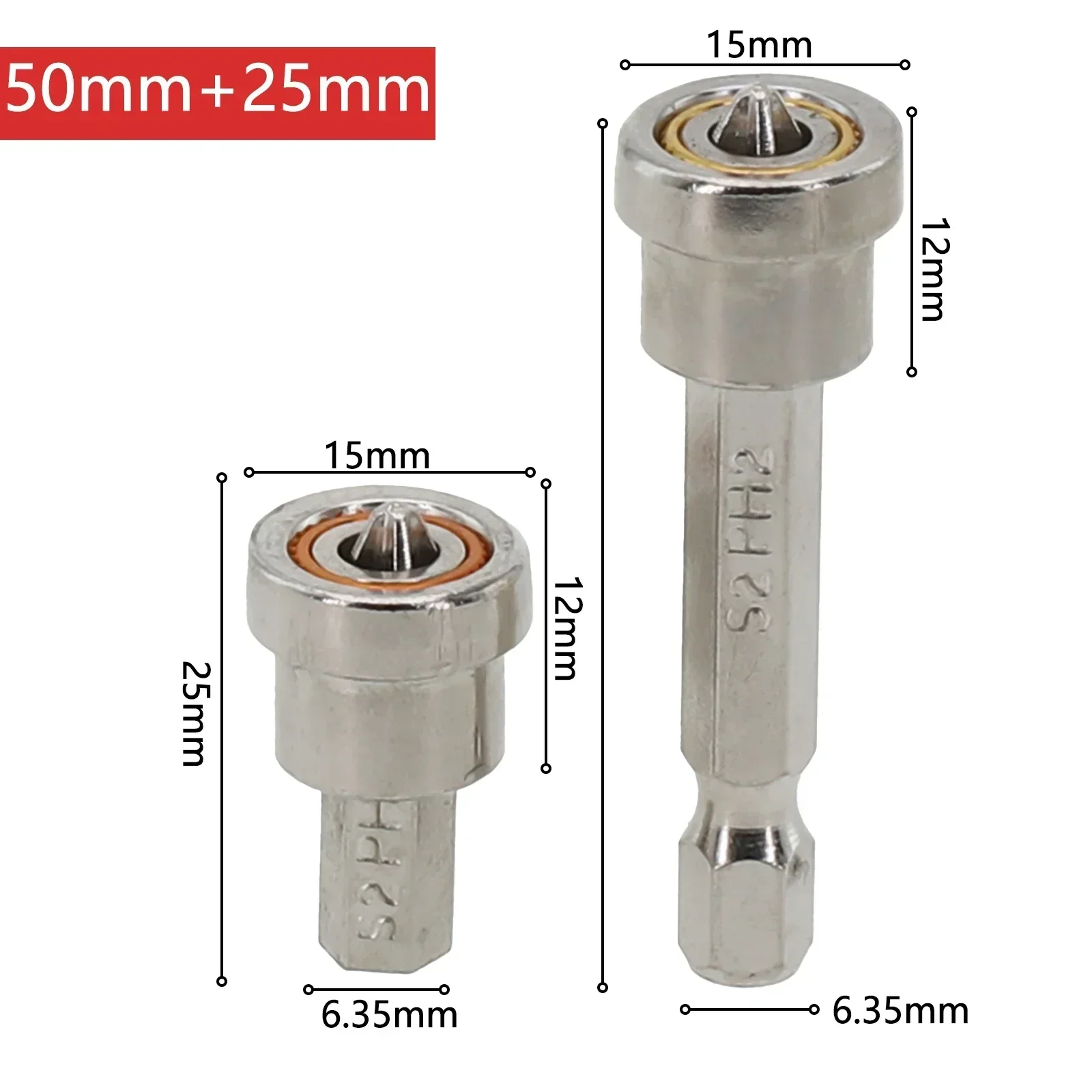 Imagem -06 - Posicionamento Chave de Fenda Bits com Anel Magnético Madeira-trabalhando Parafuso Hex Shank Carpintaria Instalação de Placas de Gesso Cartonado pc Pcs