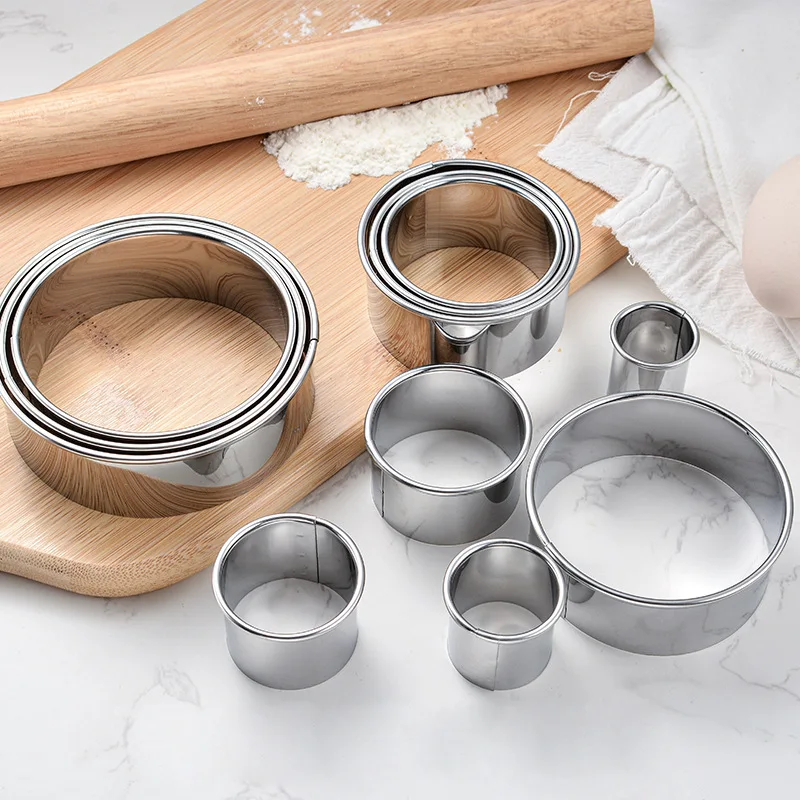 430 Stainless Steel 2-10cm Telescopic Mousse Ring Circle Mold Rustproof Scone Mold Heightened Cake Rings Tools For Baking