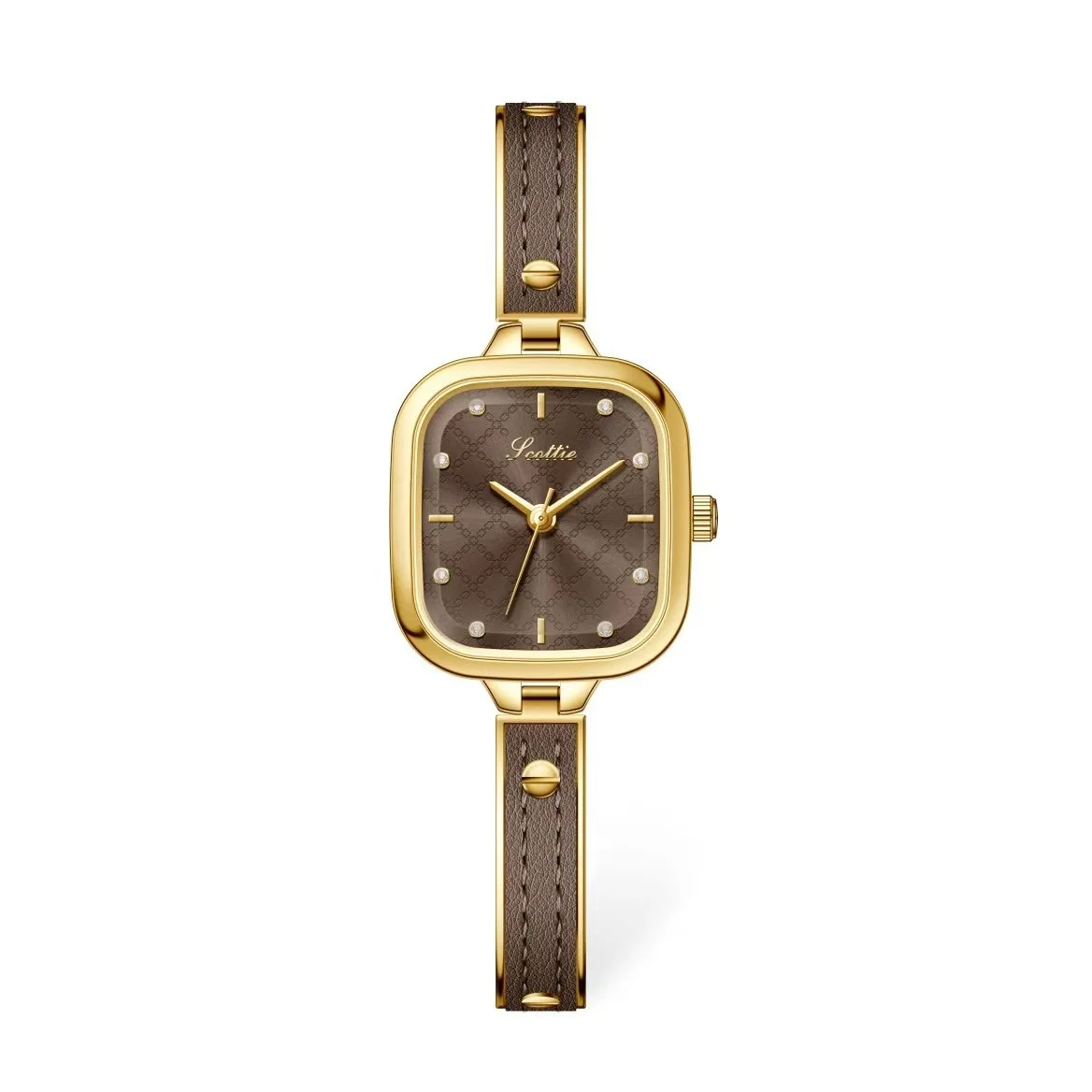 

Elegant Women'S Wristwatch, Square Dial Bracelet Watch, Trendy Women'S Watch, Fashionable Quartz Watch, Unique Watch.